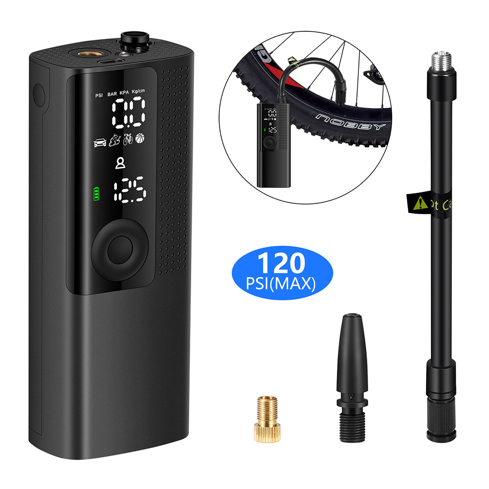 BP198 Multi-Function Digital Display Air Pump Portable Tire Inflator with LED Light BP198 Multi-Function Digital Display Air Pump Portable Tire Inflator with LED Light